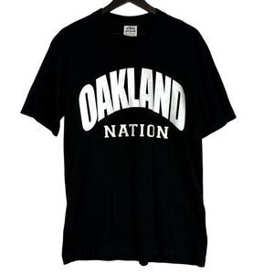 Vintage 90s Oakland Nation Raiders Black Pro Athletic - Mens L